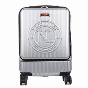 Nicole Lee Women'S Carry Hard Shell Travel Luggage, Laptop Compartment Rolling Wheels, Silver