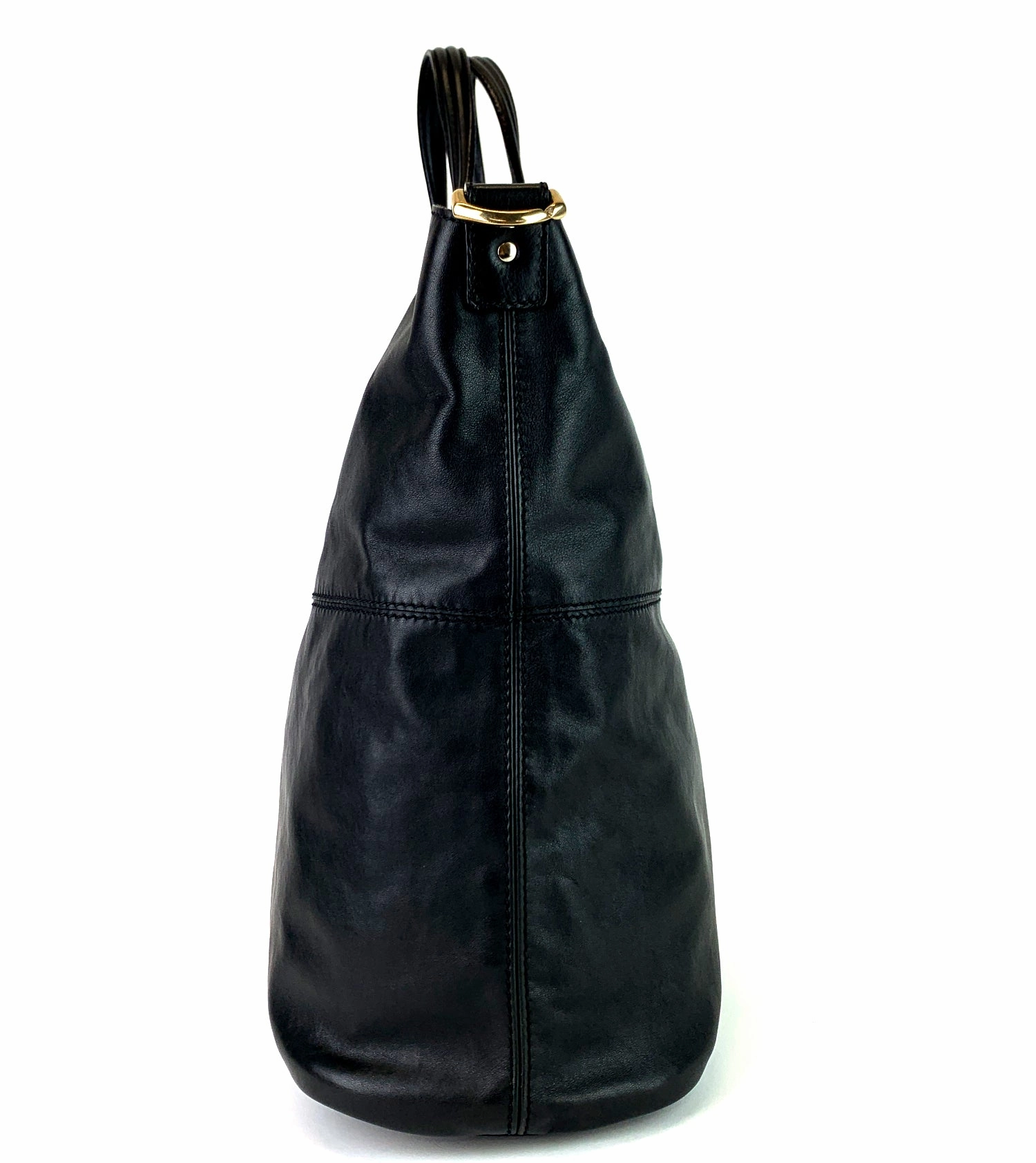 Nightingale Large Black Leather Tote Bag