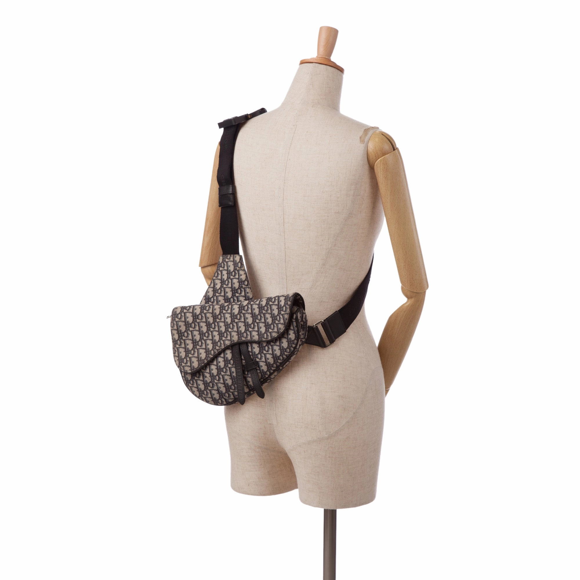 Oblique Canvas Saddle Crossbody