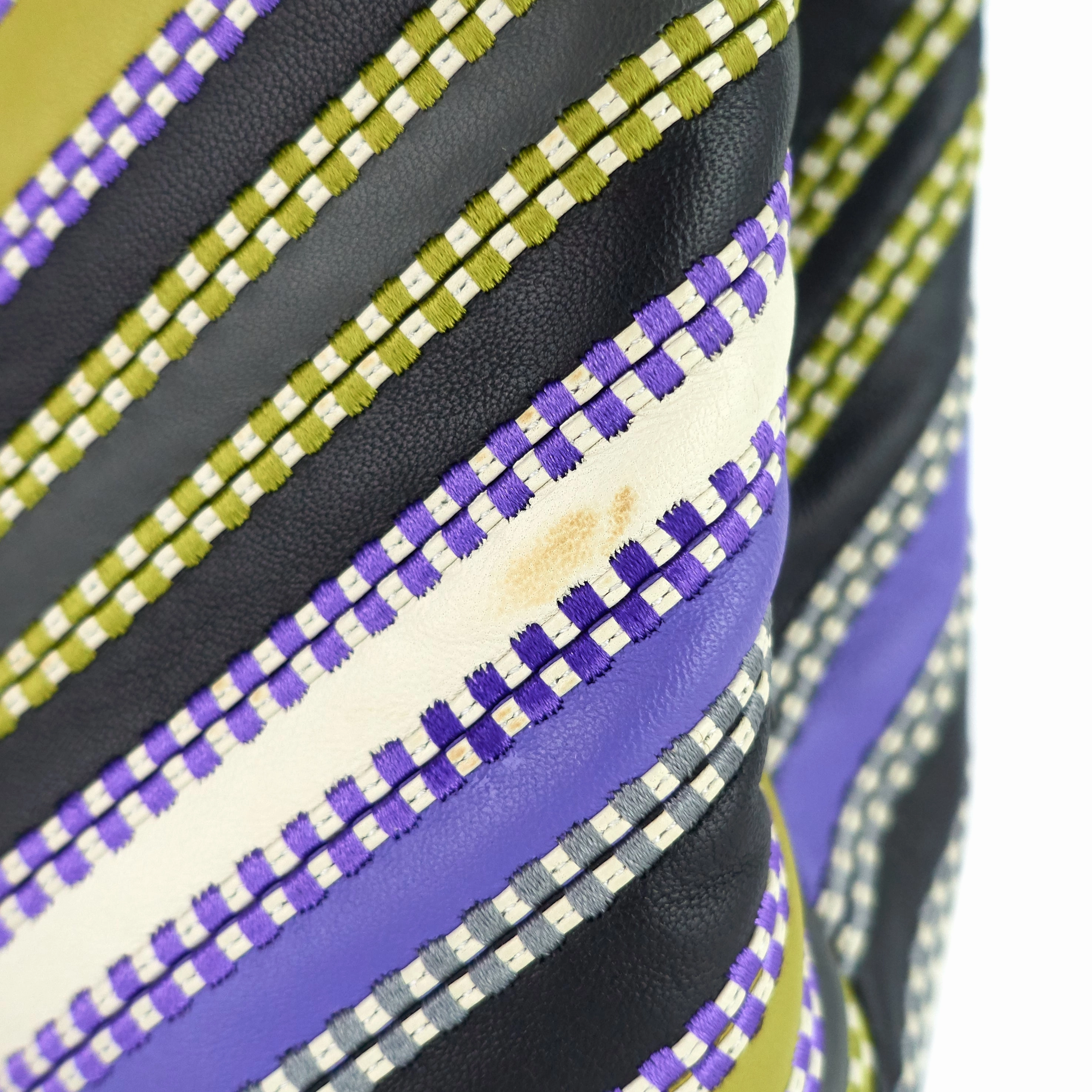 Olimpia Striped Leather Bag