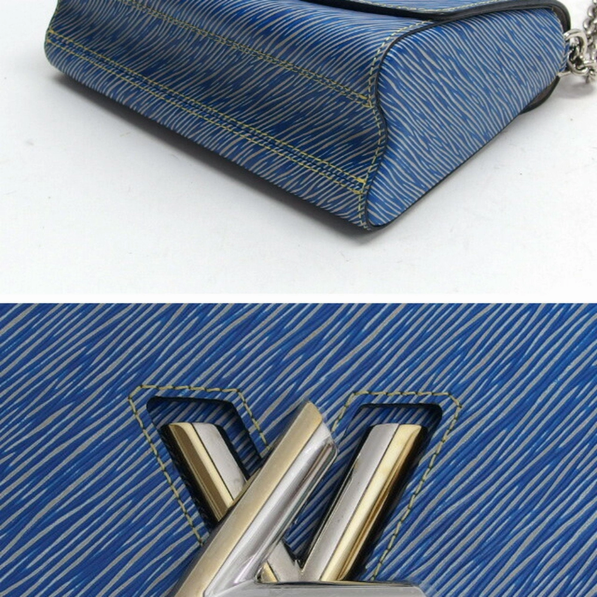 Petite Malle Blue Shoulder Bag