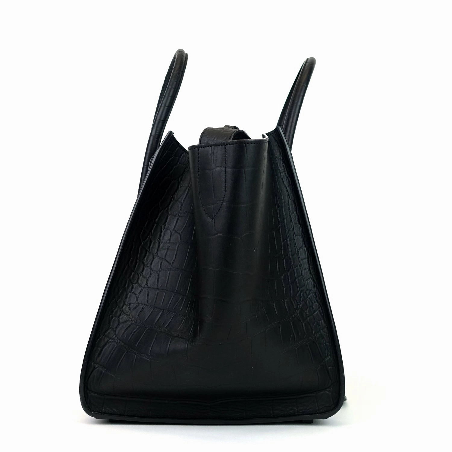 Phantom Crocodile Embossed Calf Leather Medium Bag