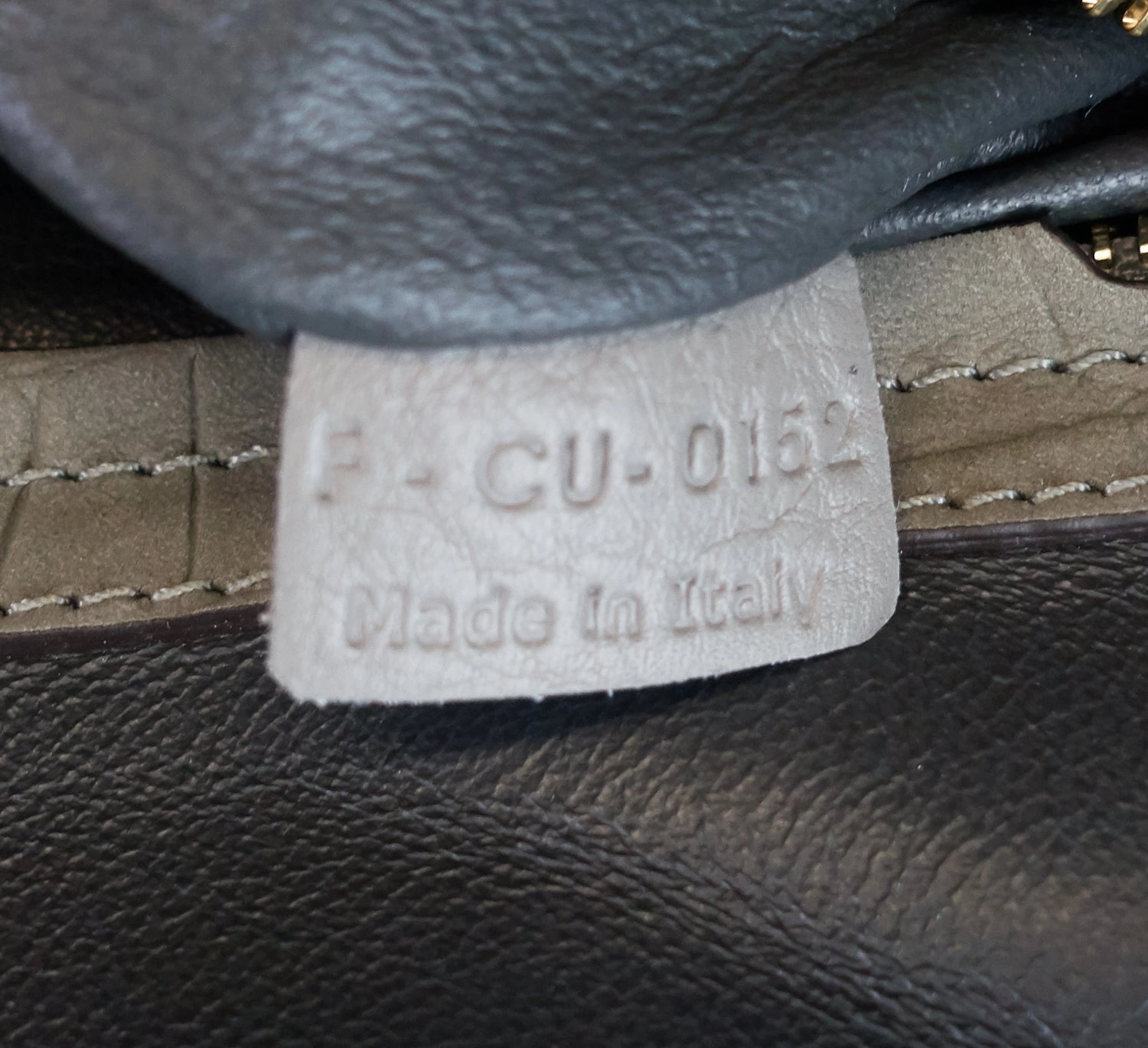 Phantom Crocodile Embossed Nubuck Medium Bag