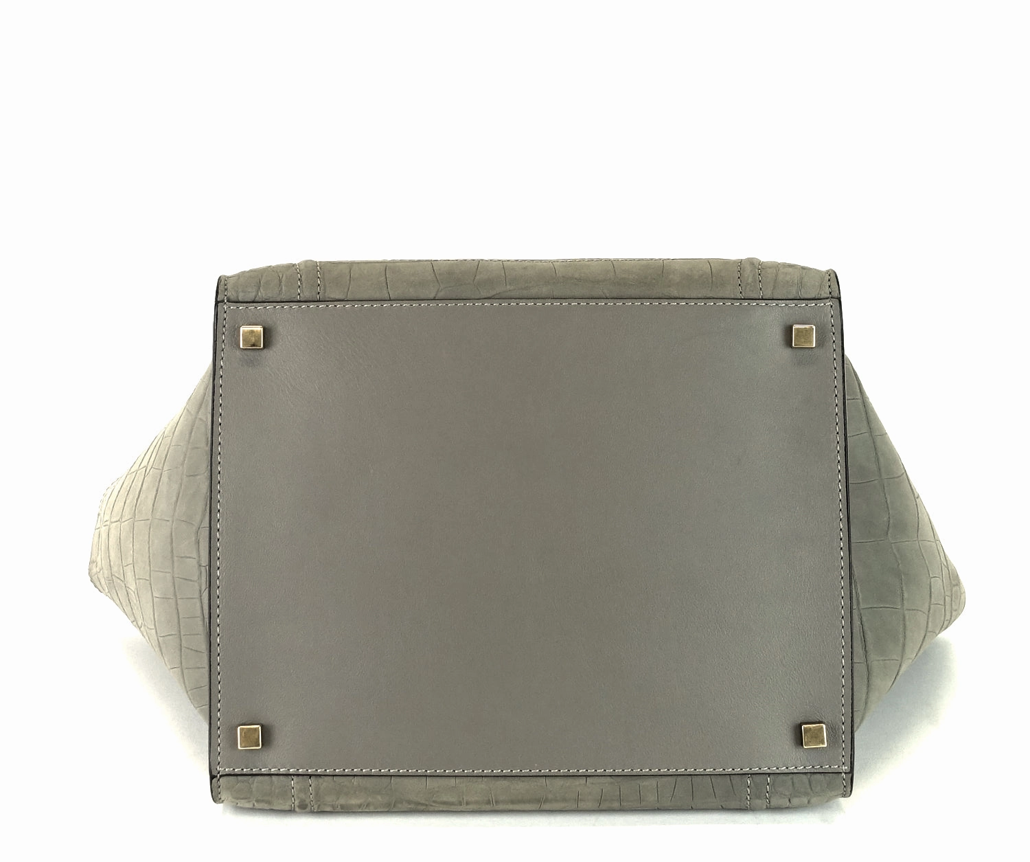 Phantom Crocodile Embossed Nubuck Medium Bag