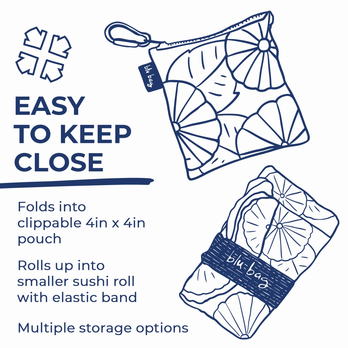 Pickleball Fun blu Bag Reusable Shopping Bag-Machine washable