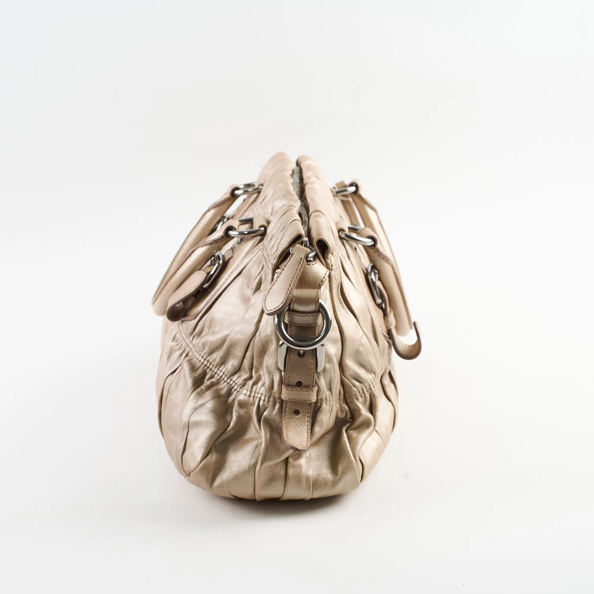 Prada Metallic Shoulder Bag Gold