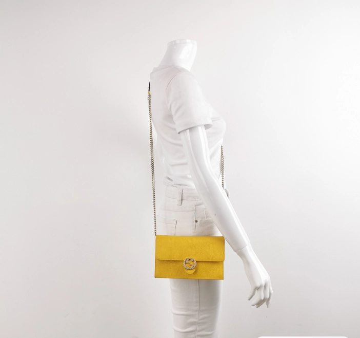 Preloved Gucci Crossbody Bag 19cm yellow 24111378942685