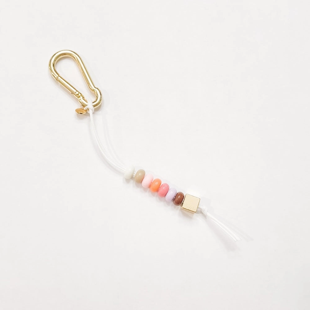 Rainbow Beaded Mini Bag Charm