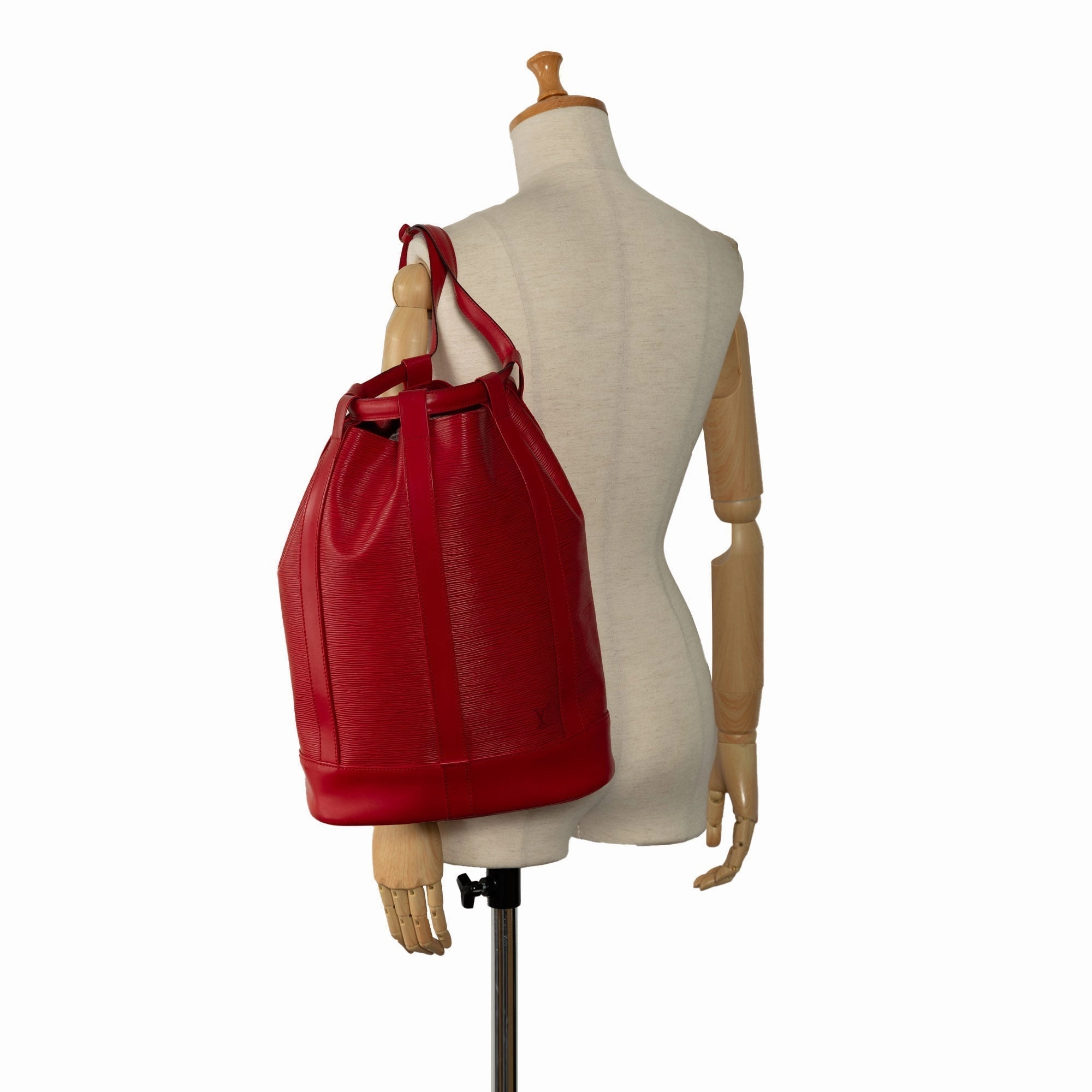 Red Louis Vuitton Epi Randonnee GM Backpack