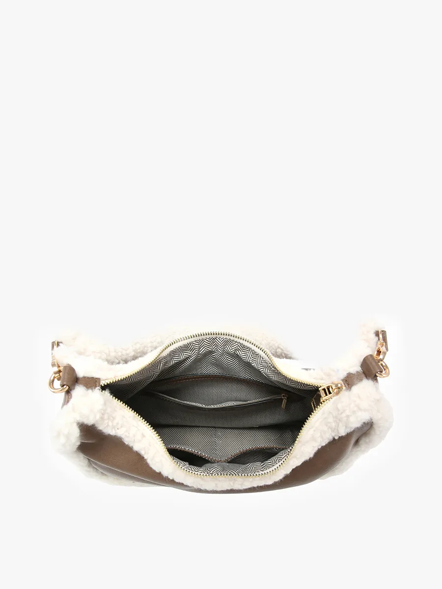 Reece Vegan Sherpa Trim Satchel