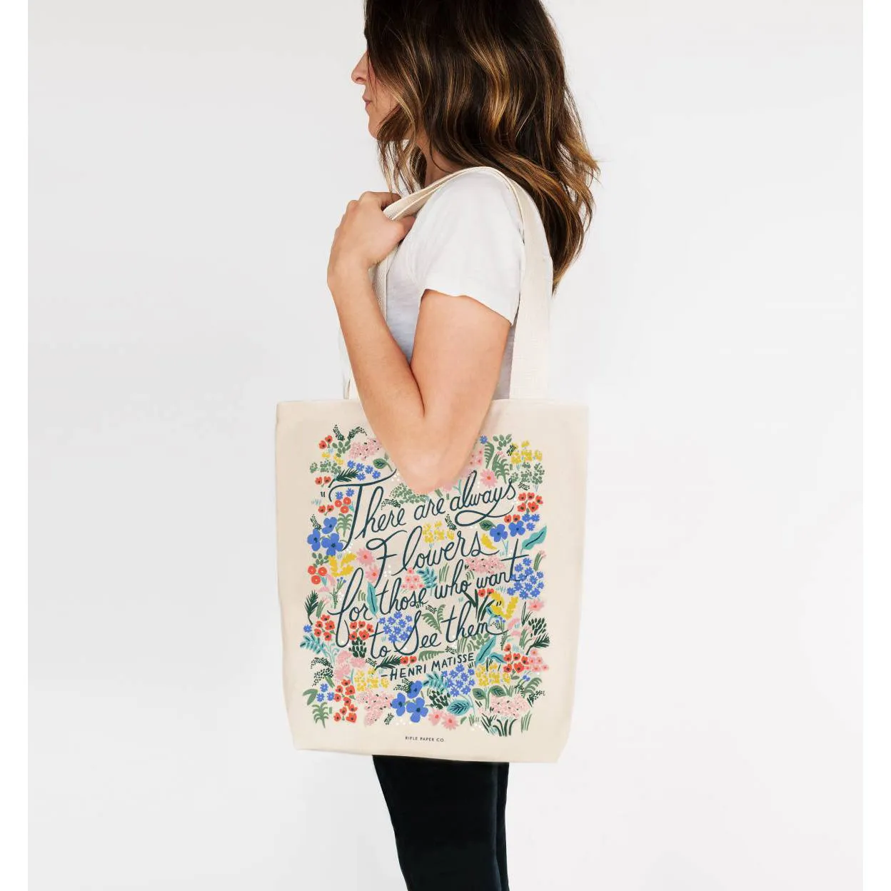 Rifle Paper Co Seeing Flowers Tote Bag