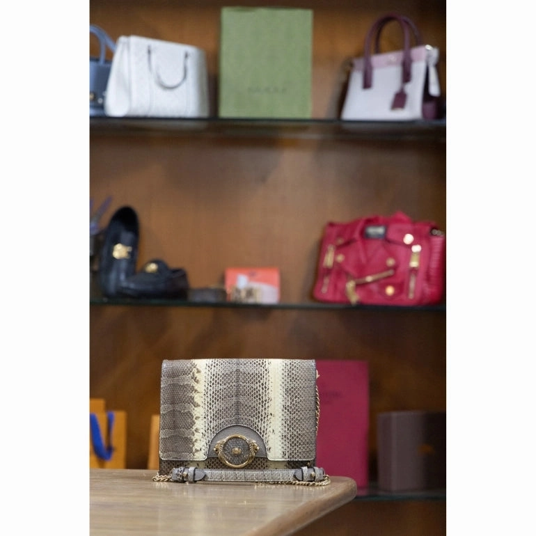 Roberto Cavalli Snakeskin Crossbody Bag