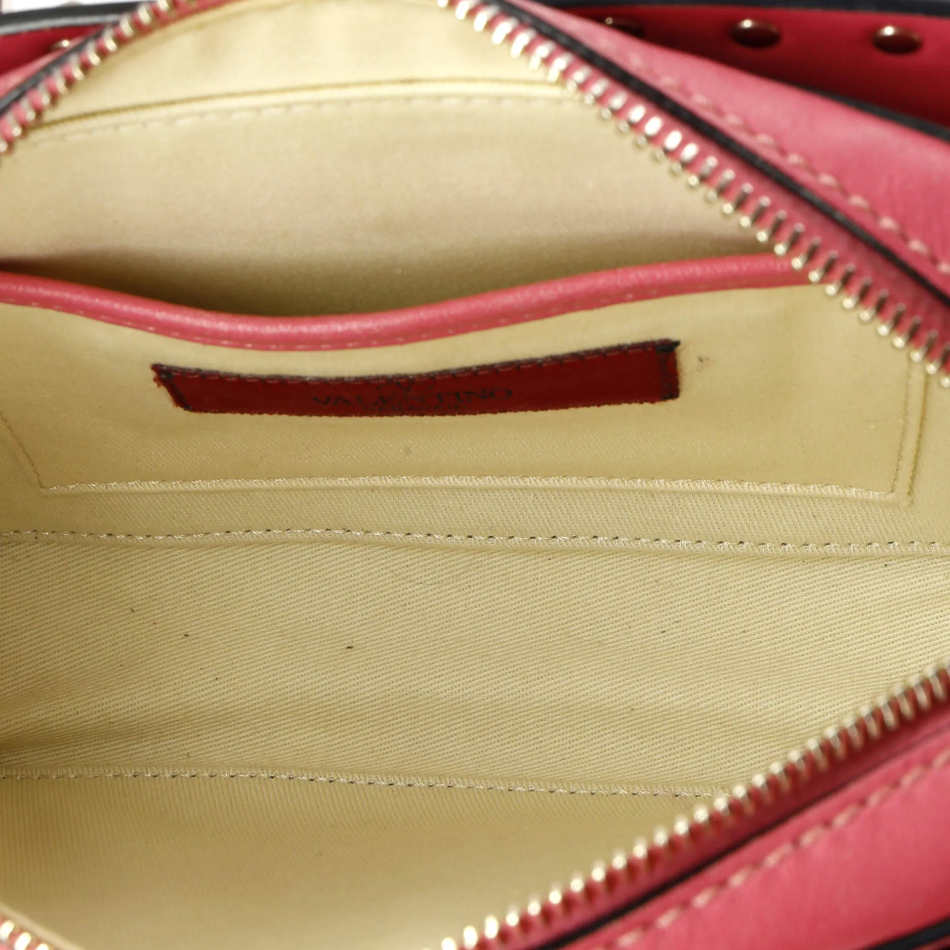 Rockstud Flip Lock Camera Crossbody Bag Leather