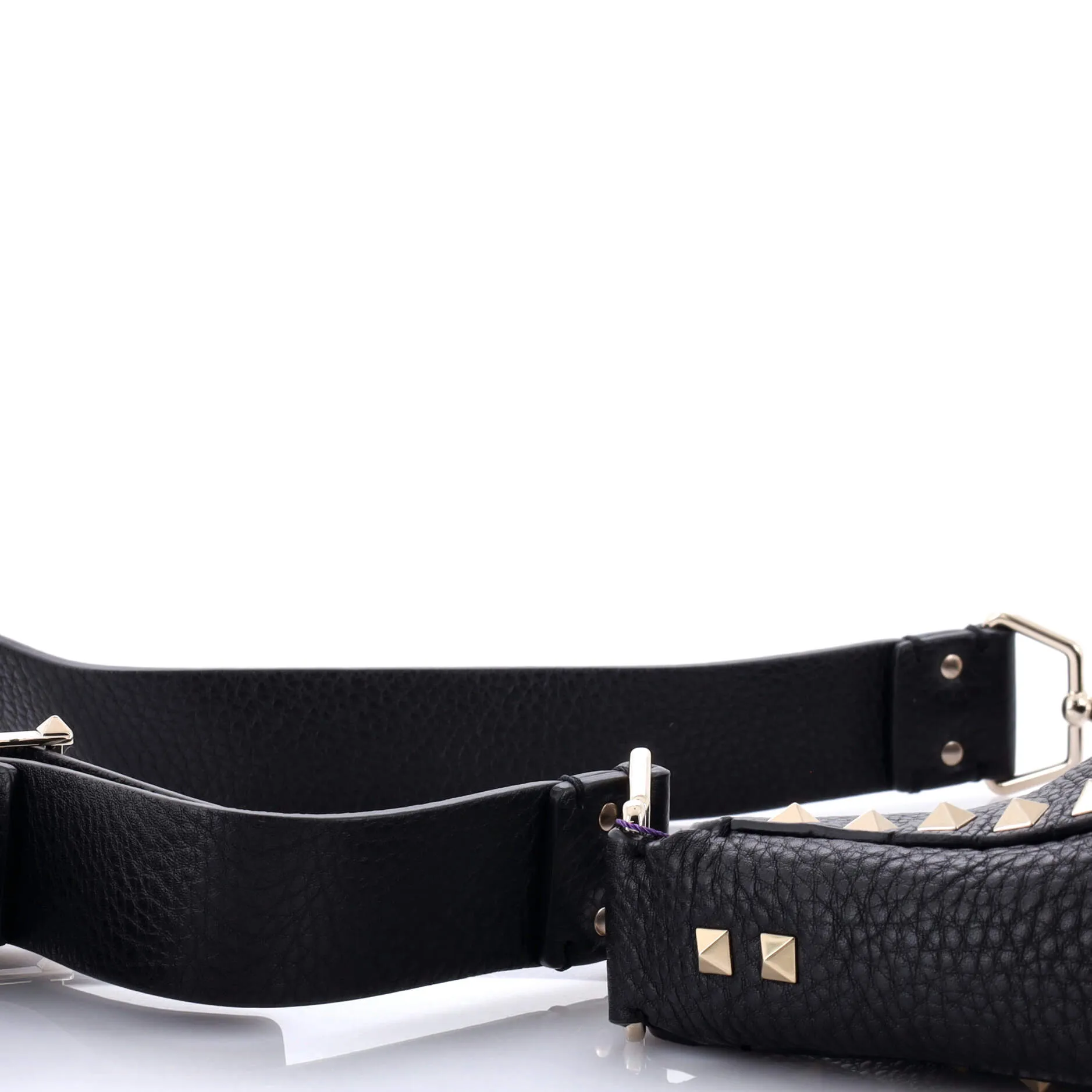 Rockstud Flip Lock Messenger Bag Leather Small