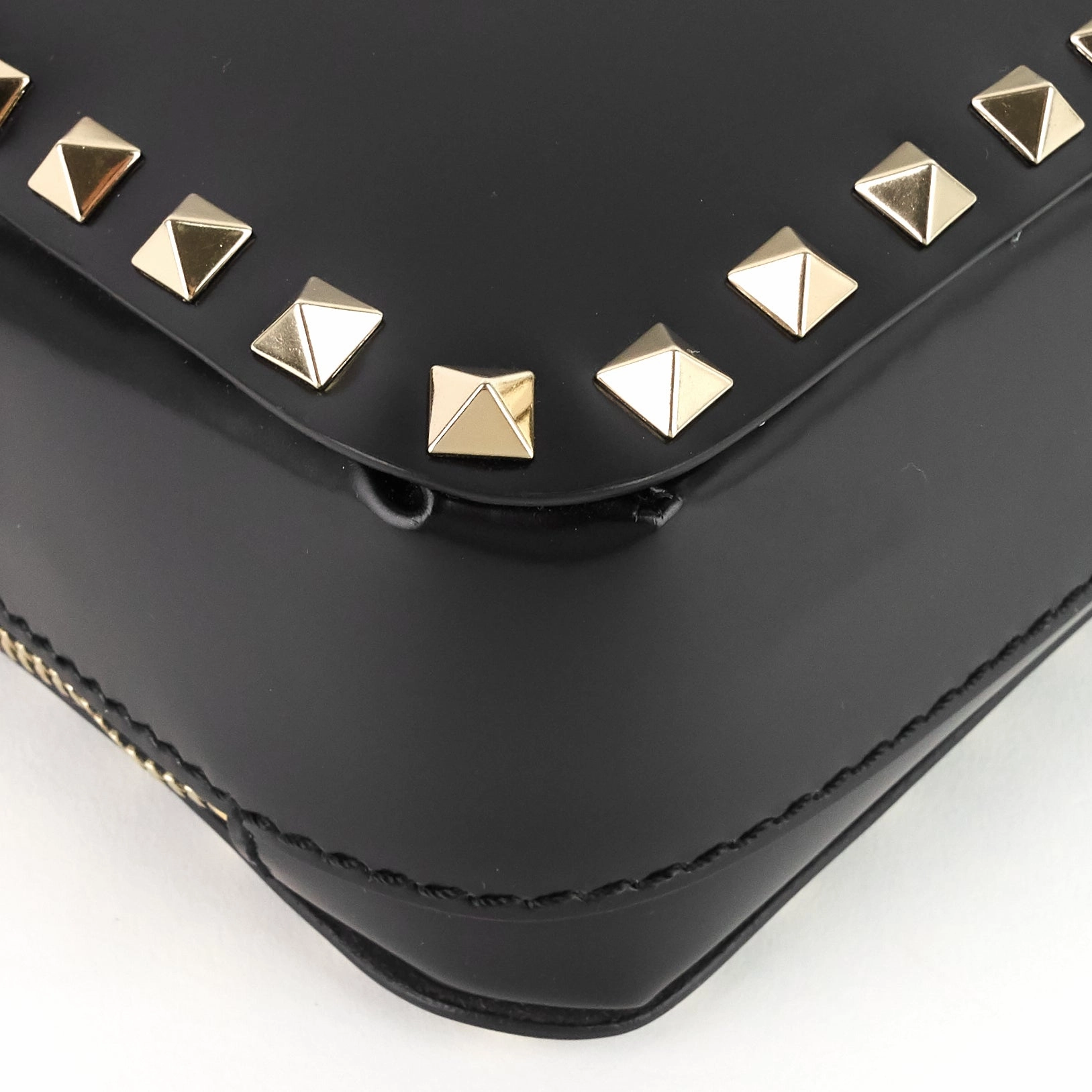 Rockstud Calfskin Clutch Bag