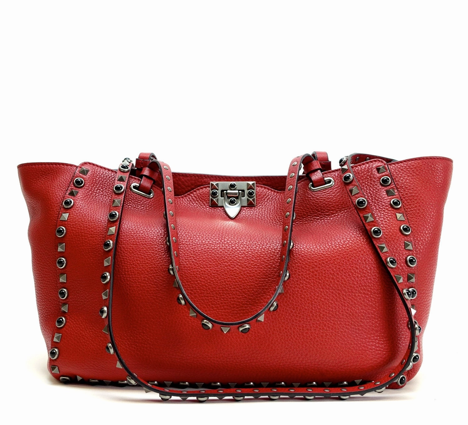 Rockstud Medium Calf Leather Cabochons Bag