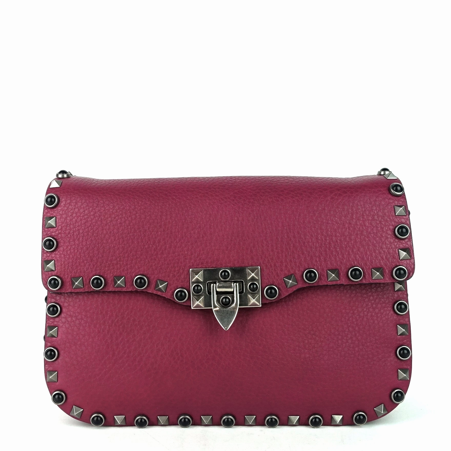 Rolling Rockstud With Cabochons Medium Leather Crossbody Bag