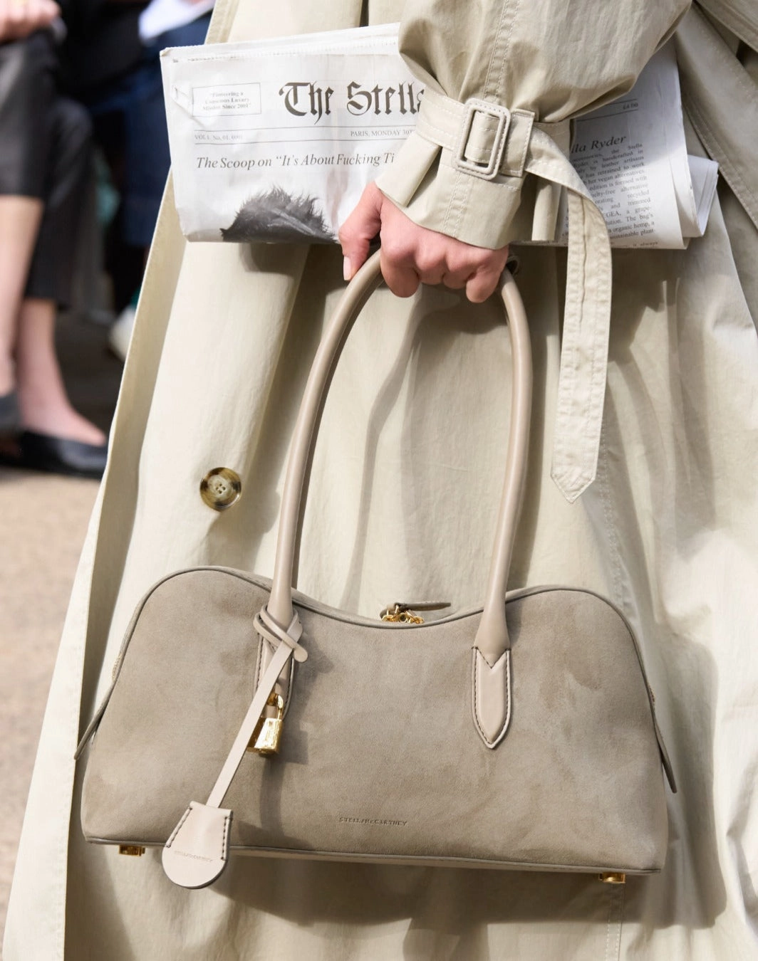 Ryder Shoulder Bag, Suede, Khaki