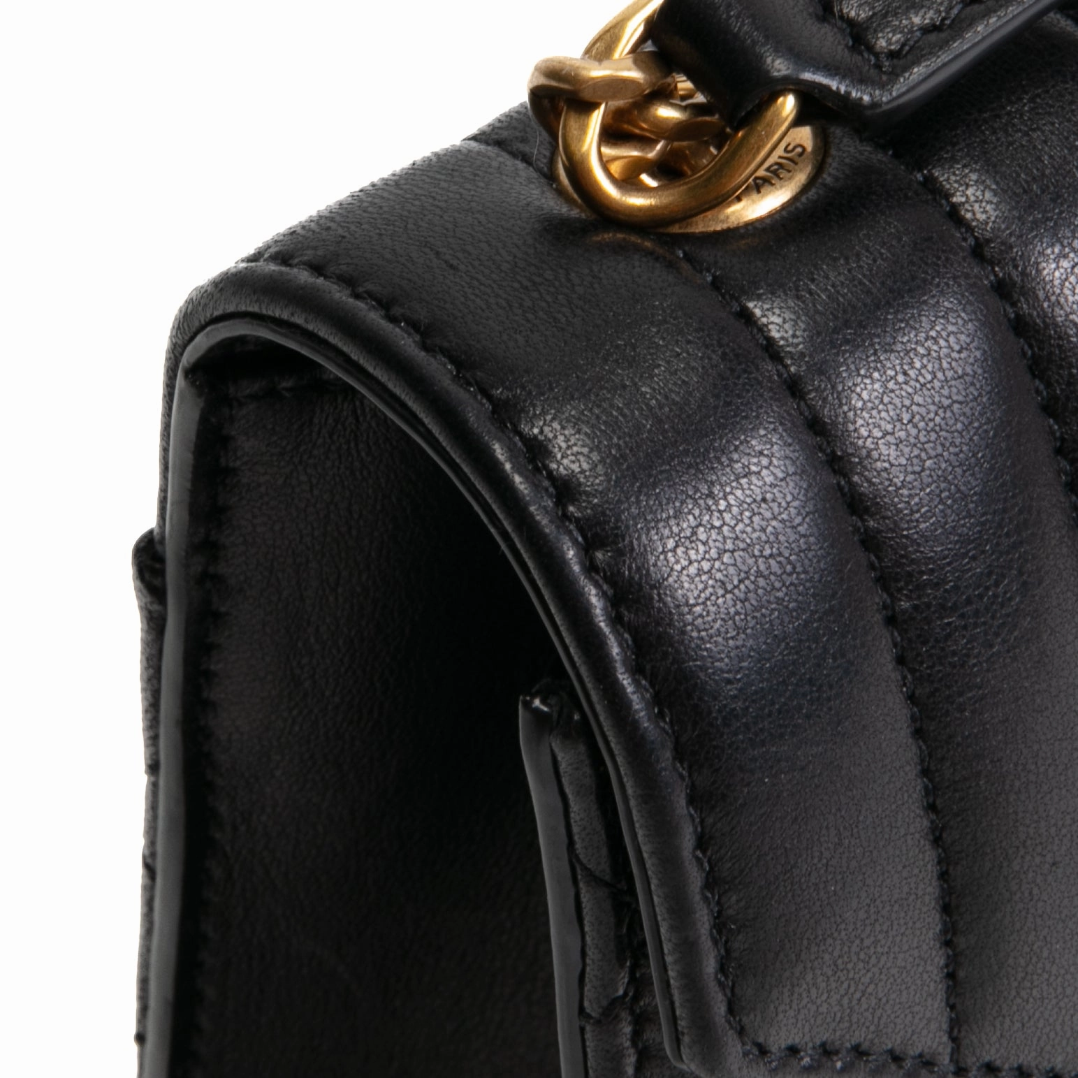 SAINT LAURENT Triquilt Envelope Small Lambskin Shoulder Bag- Black