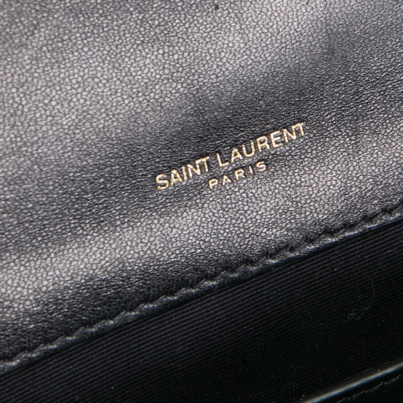 SAINT LAURENT Triquilt Envelope Small Lambskin Shoulder Bag- Black