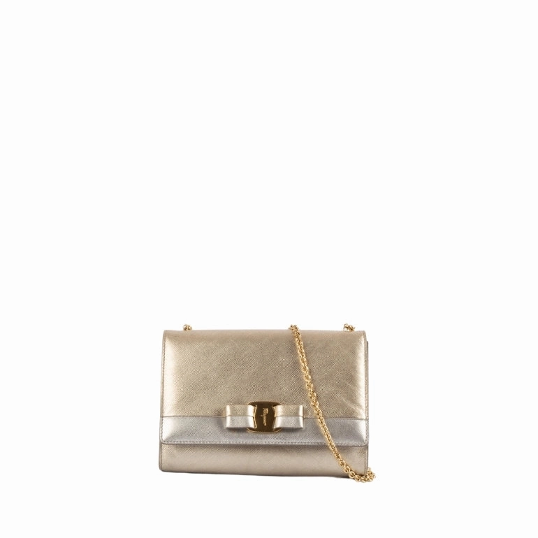 Salvatore Ferragamo Vara Bow Chain Crossbody Bag