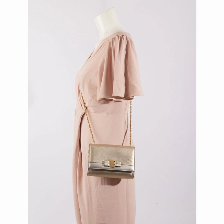 Salvatore Ferragamo Vara Bow Chain Crossbody Bag