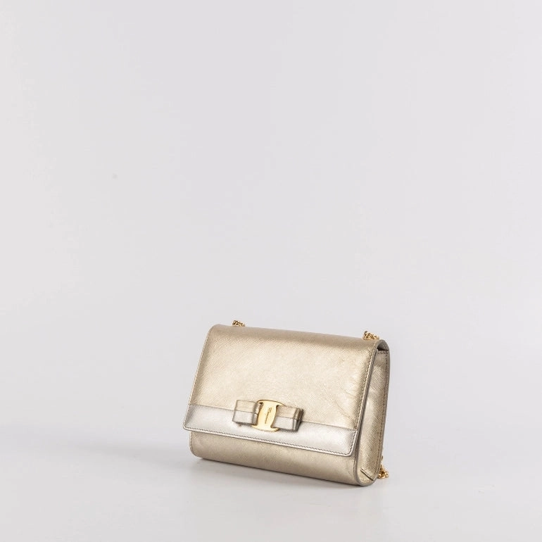 Salvatore Ferragamo Vara Bow Chain Crossbody Bag