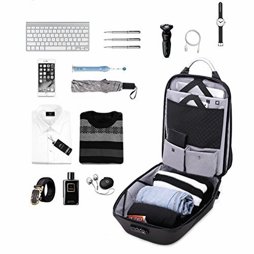 Samaz Business Laptop Backpack Anti-Theft Travel Backpack With Usb Charging Port Shoulder College