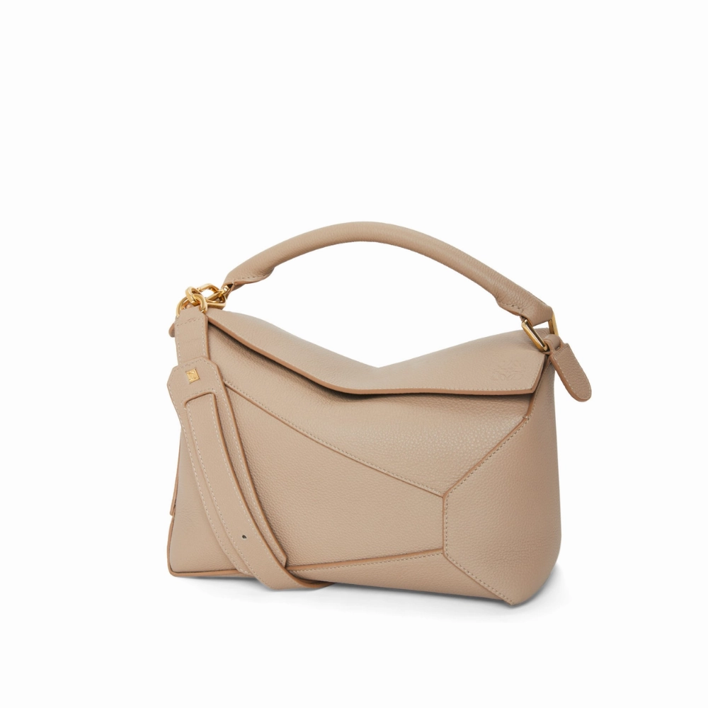 Sand Puzzle Bag In Classic Calfskin Leather Crossbody Bag for Women