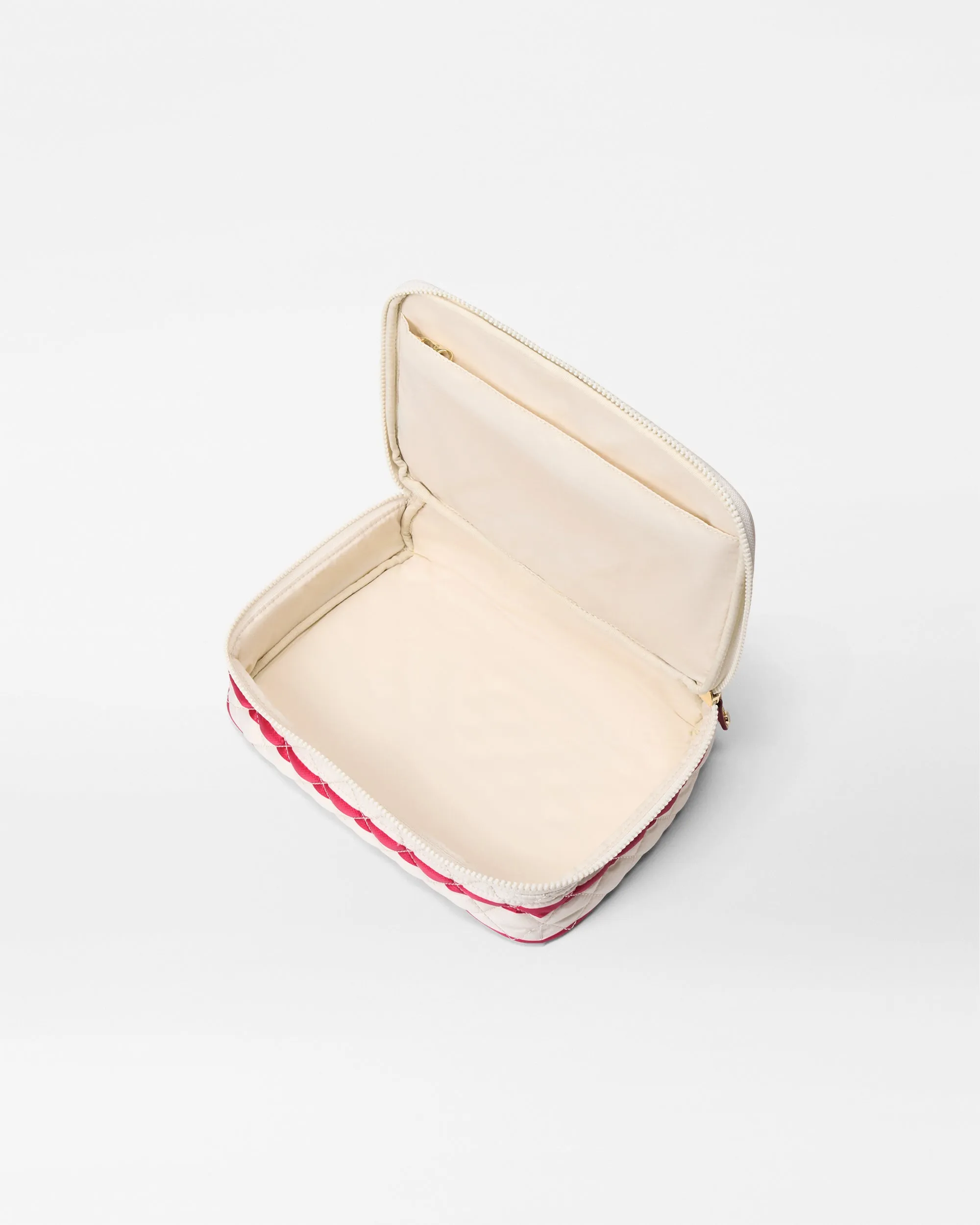 Sanshell/Apple Charter Stripe Zip Round Cosmetic