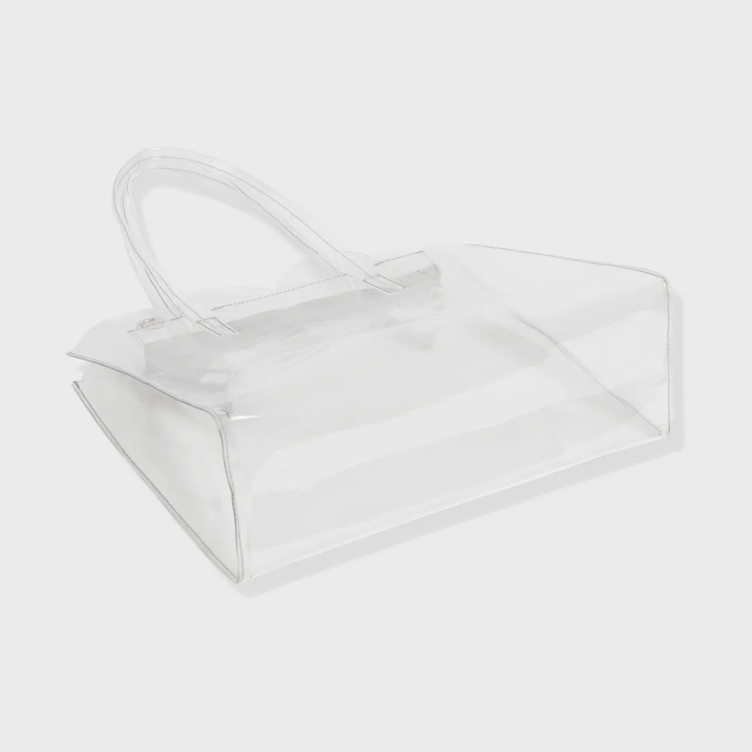 SASHA PVC SLING AND SHOULDER BAG GLASS