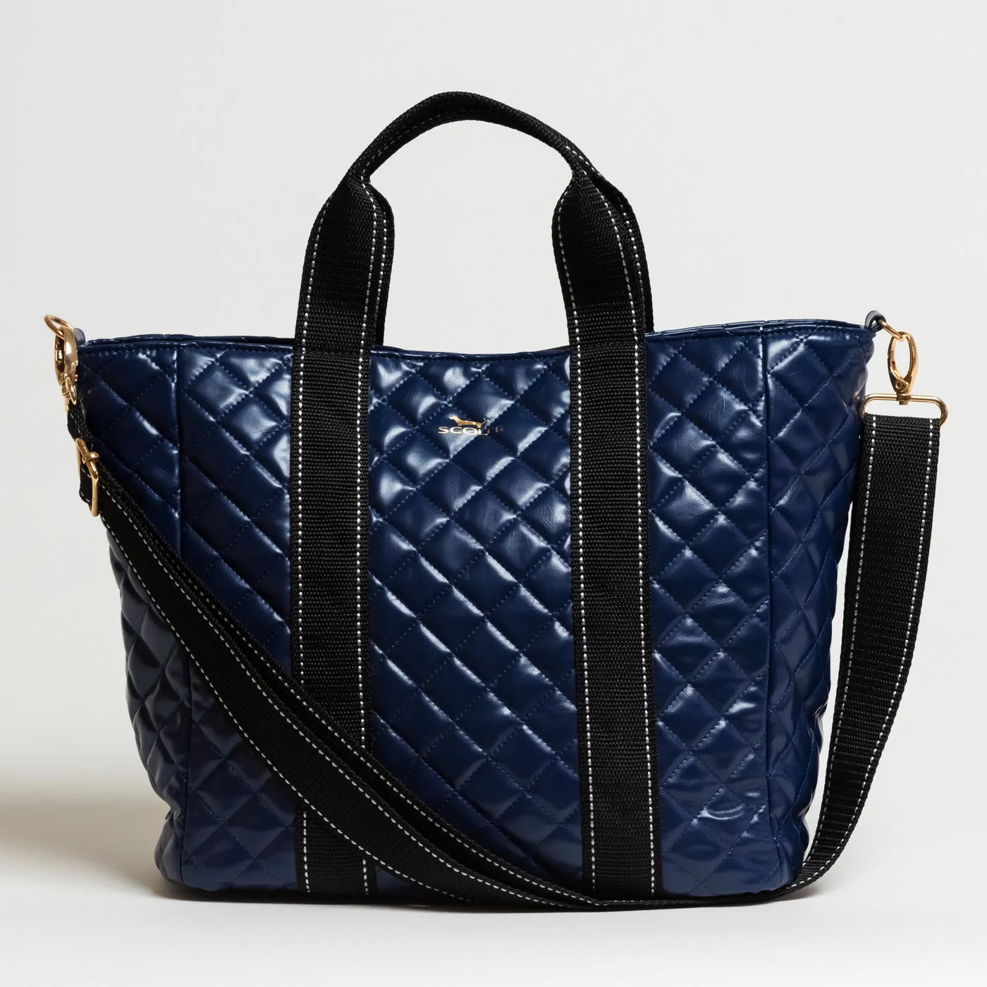 Scout Tote Bag On the Clock Navy Quilted