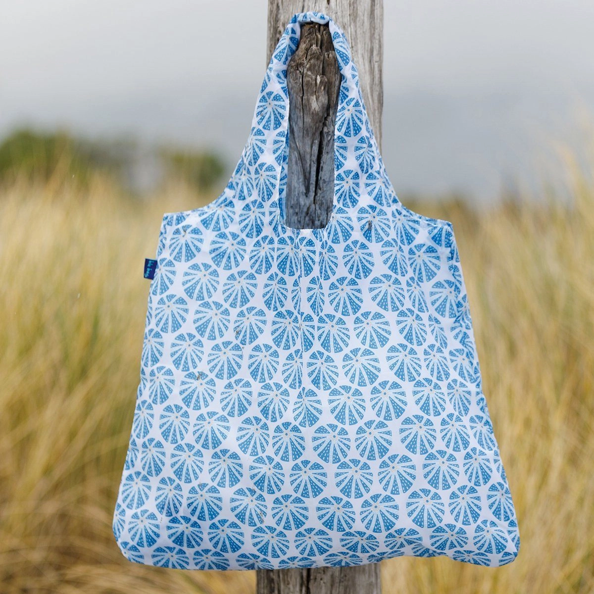 Sea Urchin Blue Blu Bag Reusable Shopping Bag - Machine Washable