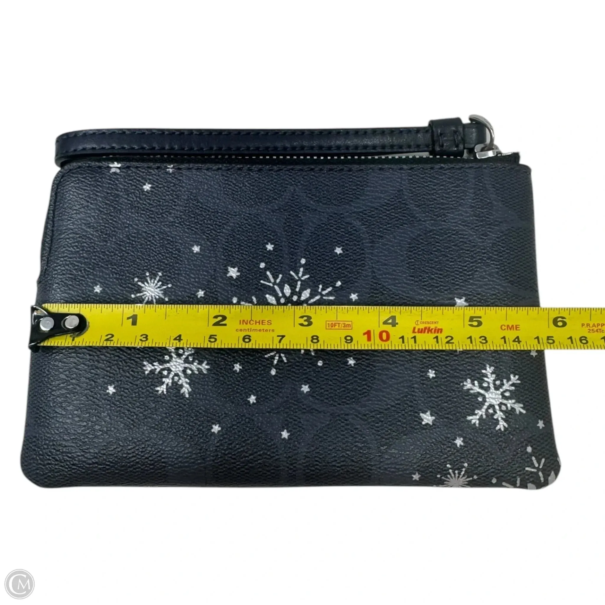 Signature Snowflake Wristlet Designer By Coach, Size: Small