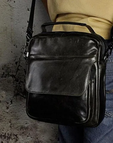 Small Leather Mens SIDE BAGs COURIER BAG Messenger Bag Shoulder Bag for Men