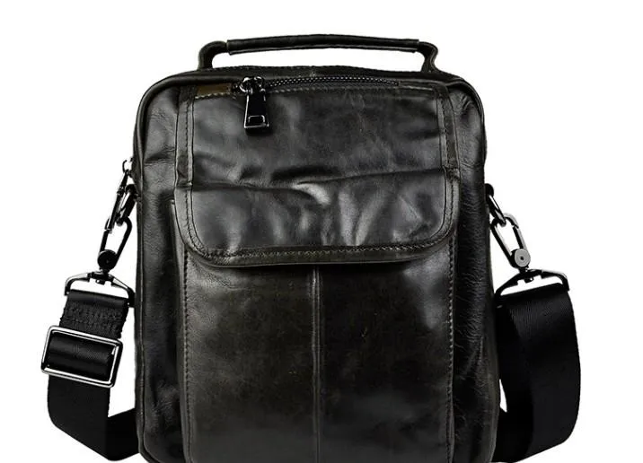 Small Leather Mens SIDE BAGs COURIER BAG Messenger Bag Shoulder Bag for Men