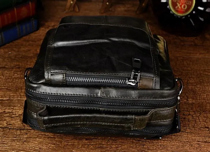Small Leather Mens SIDE BAGs COURIER BAG Messenger Bag Shoulder Bag for Men