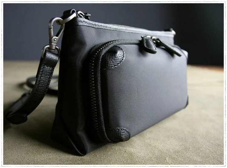 Stylish Womens Light Gray&Yellow NYLON Crossbody Wallet Purse Shoulder Wallet Bag Purse for Ladies
