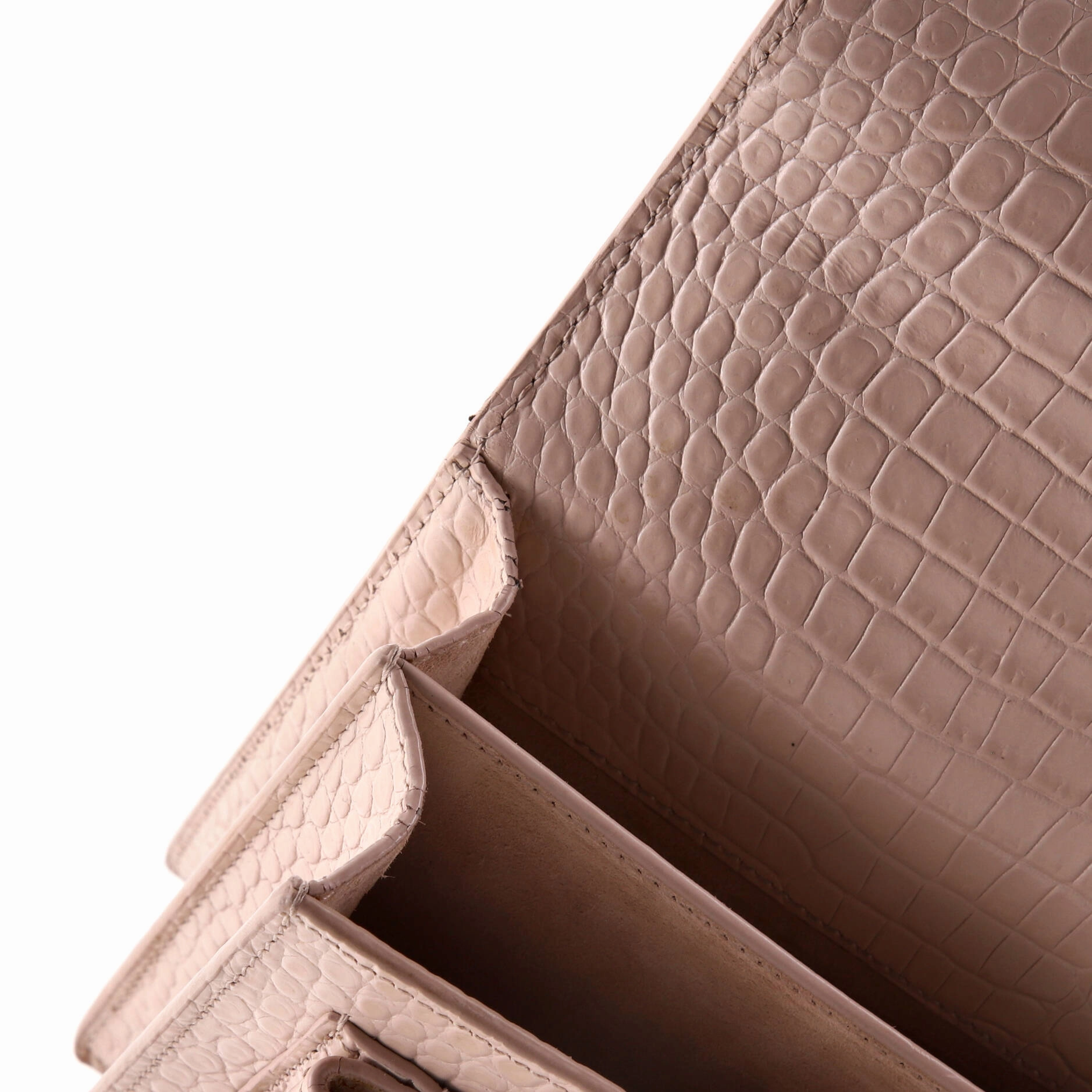 Sunset Crossbody Bag Crocodile Embossed Leather Medium