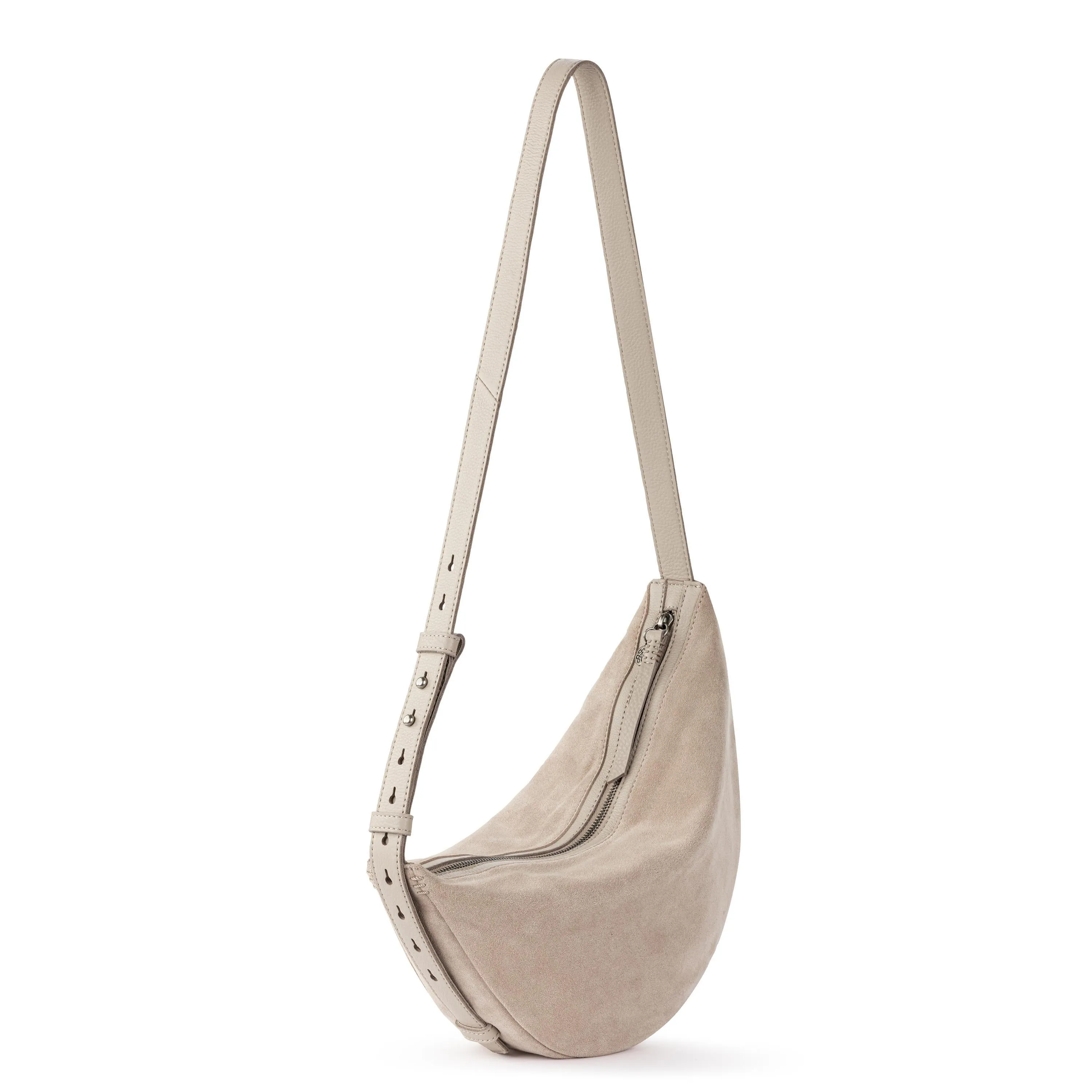 Tess Large Sling - Leather - Sand Suede Block