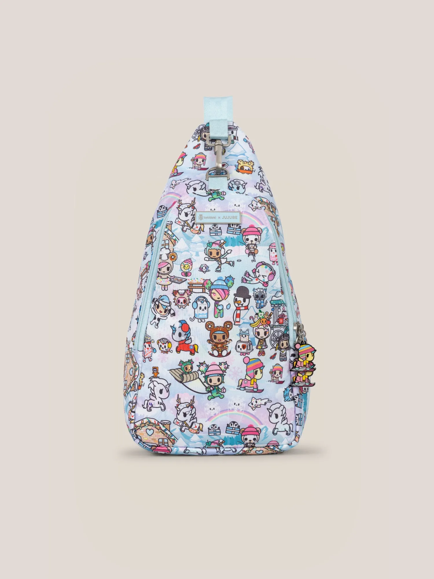 tokidoki Snow Day Crossbody Sling Diaper Bag  Ice Blue