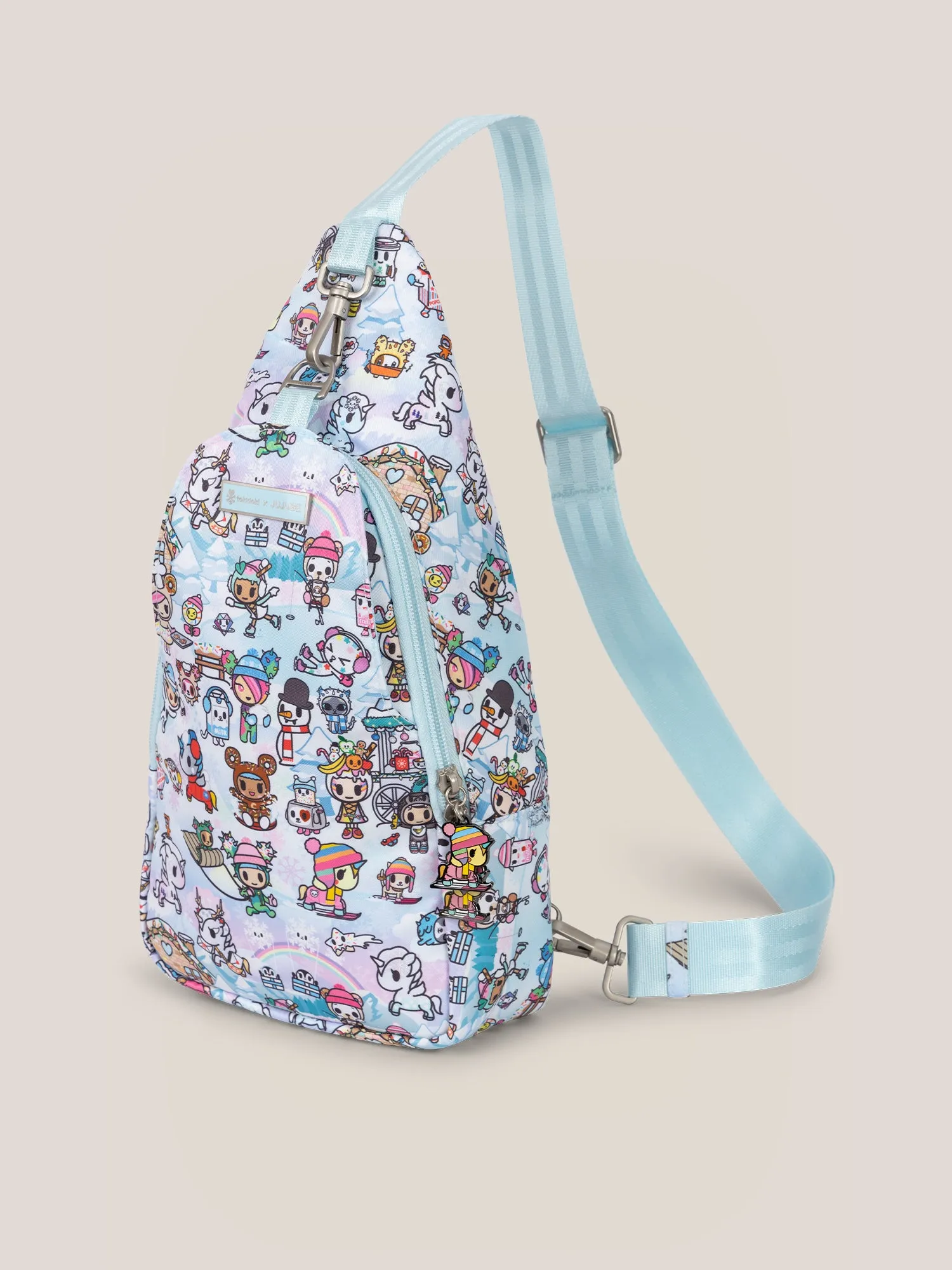 tokidoki Snow Day Crossbody Sling Diaper Bag  Ice Blue