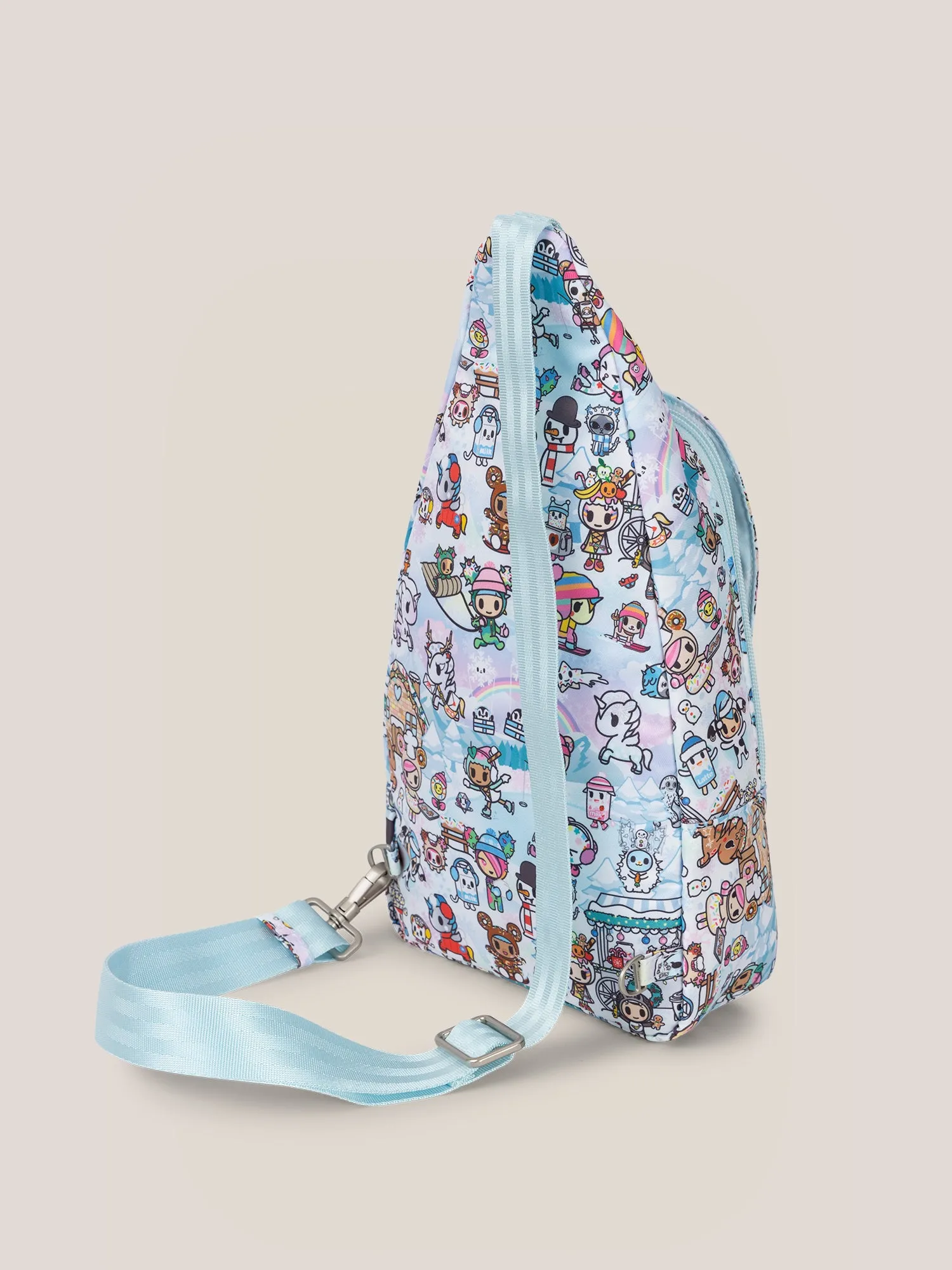 tokidoki Snow Day Crossbody Sling Diaper Bag  Ice Blue