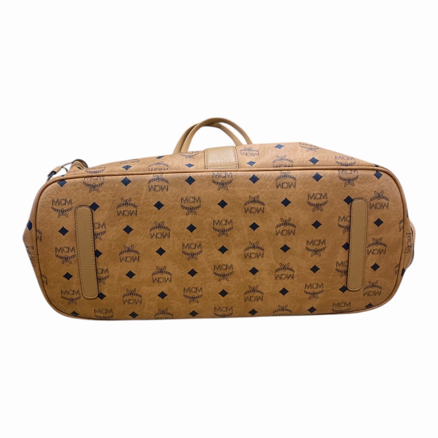 Tote Luxury Designer By Mcm In Brown, Size:Large