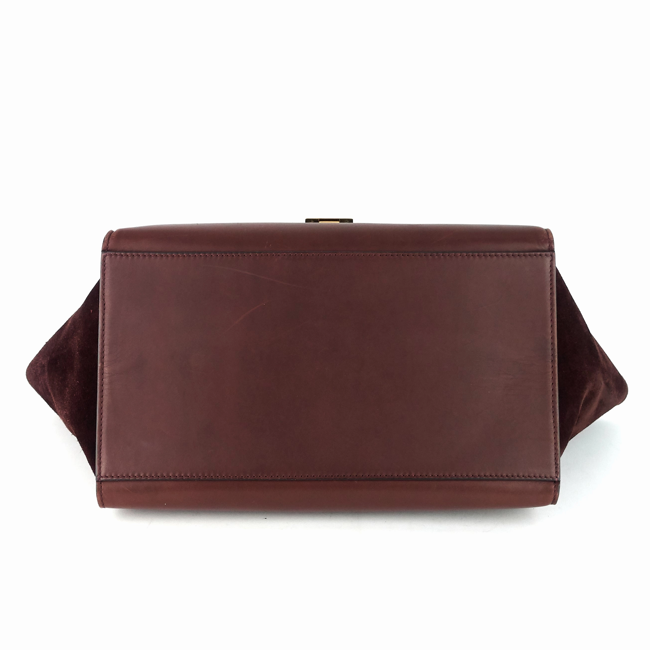 Trapeze Medium Calf Leather and Suede Bag