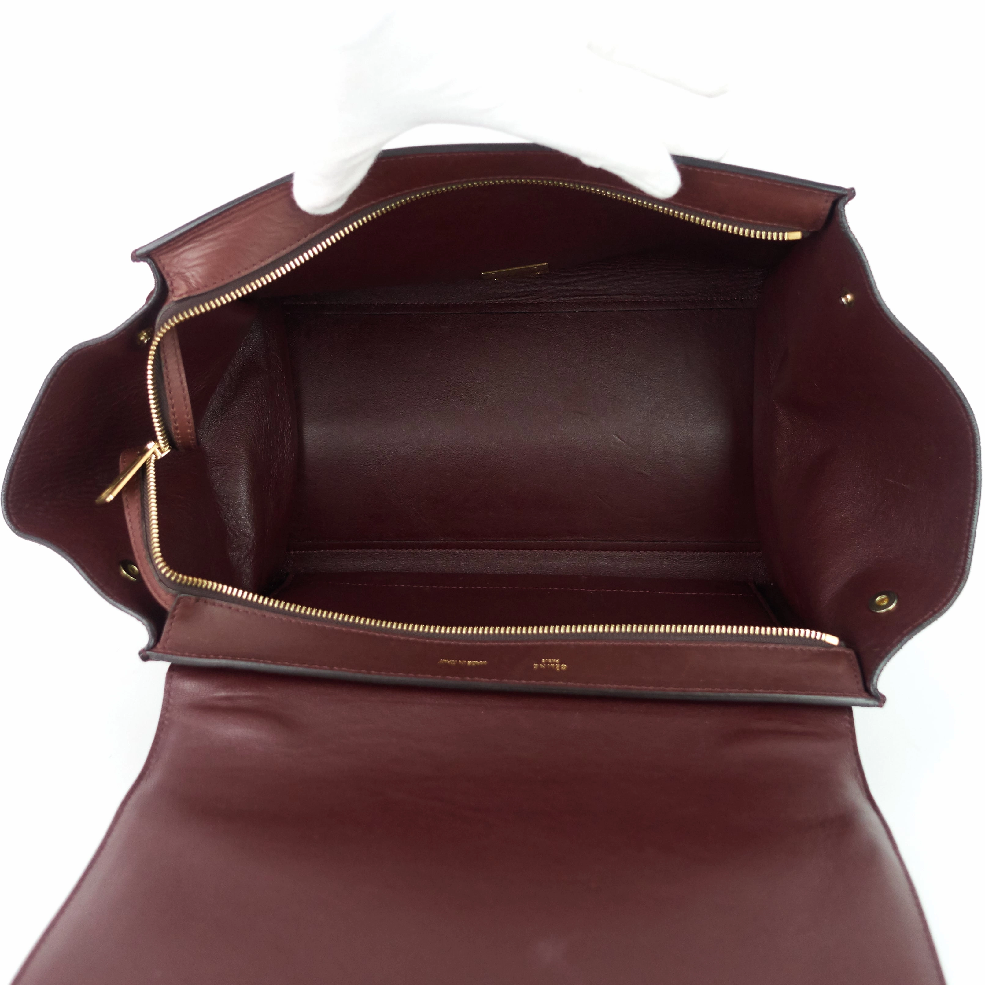 Trapeze Medium Calf Leather and Suede Bag