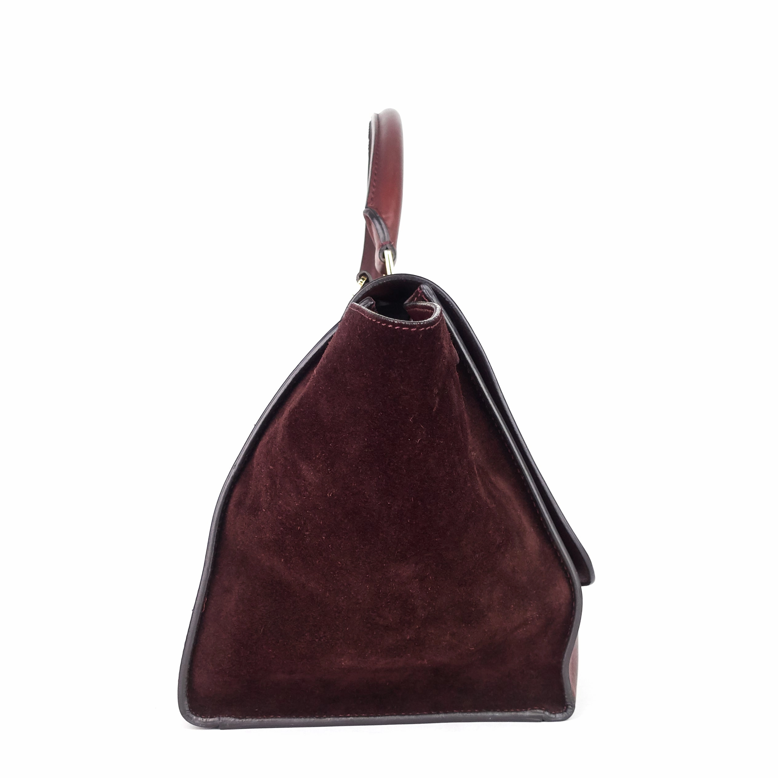 Trapeze Medium Calf Leather and Suede Bag
