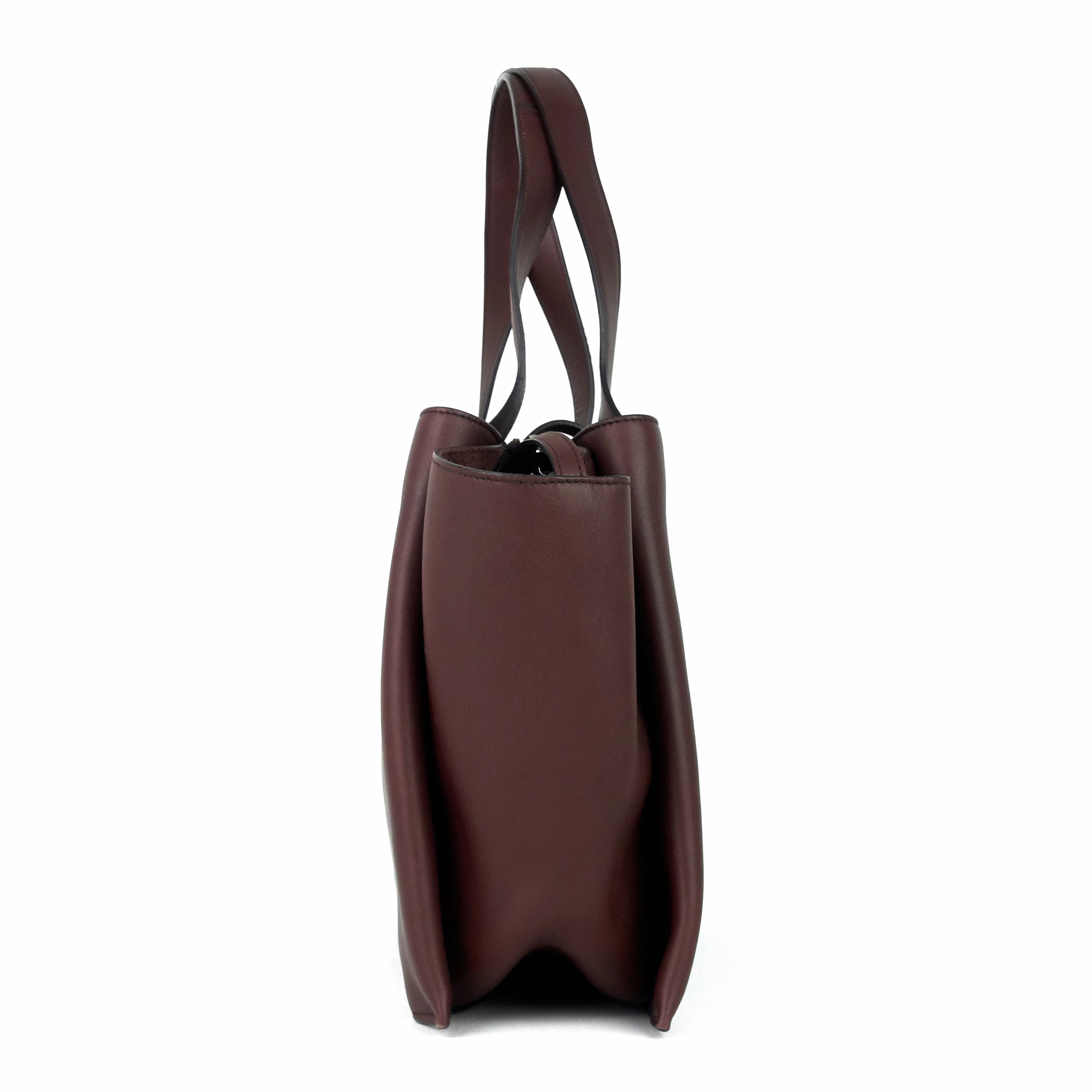 Tri-Fold Medium Calf Leather Bag