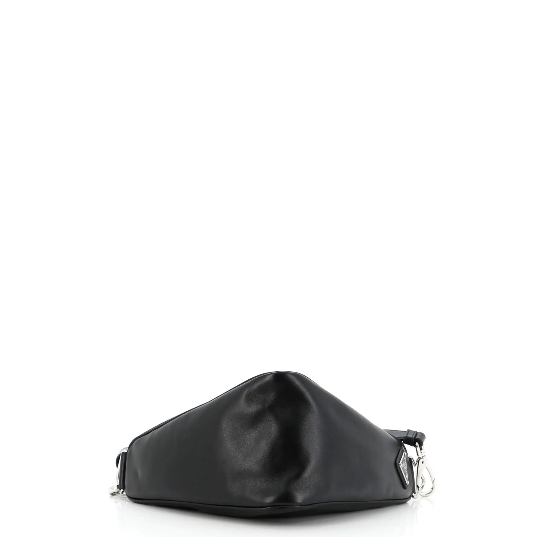 Triangle Logo Zip Crossbody Bag Leather Small