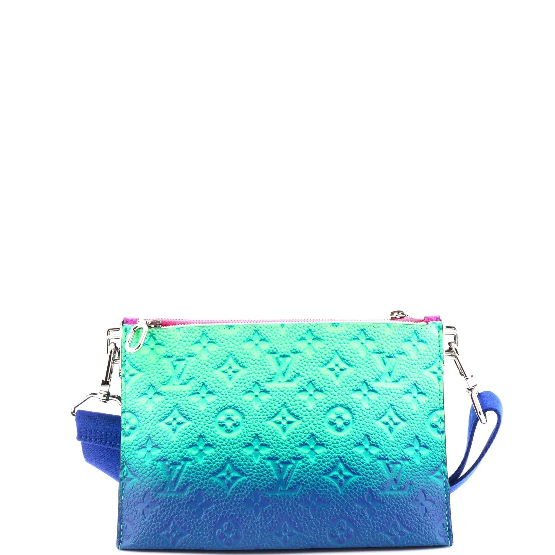 Trio Pouch Messenger Bag Limited Edition Illusion Monogram Taurillon Leather